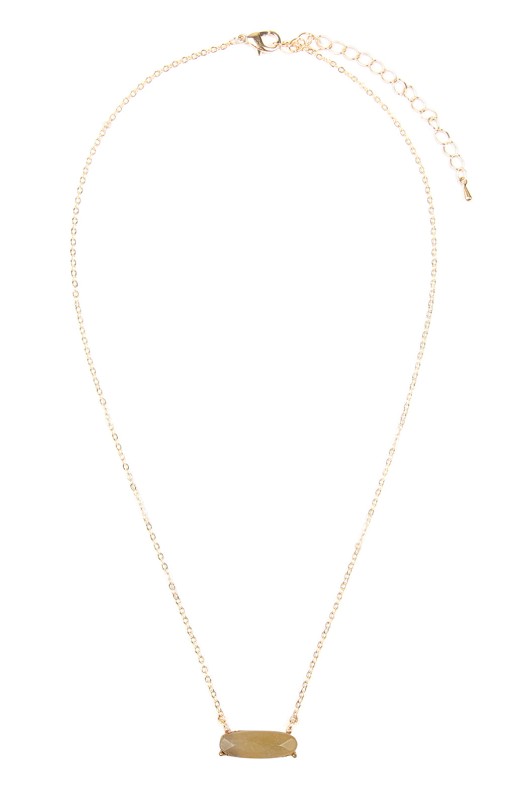 Natural Stone Oval Necklace
