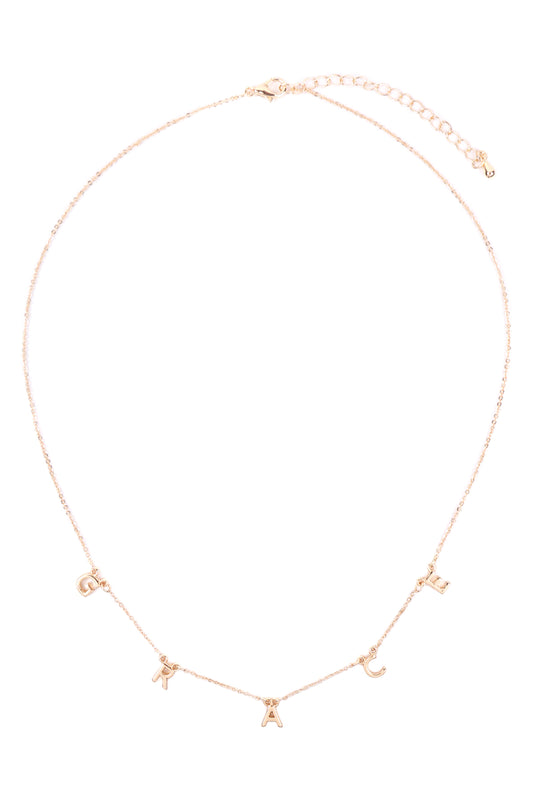 Grace Word Station Necklace