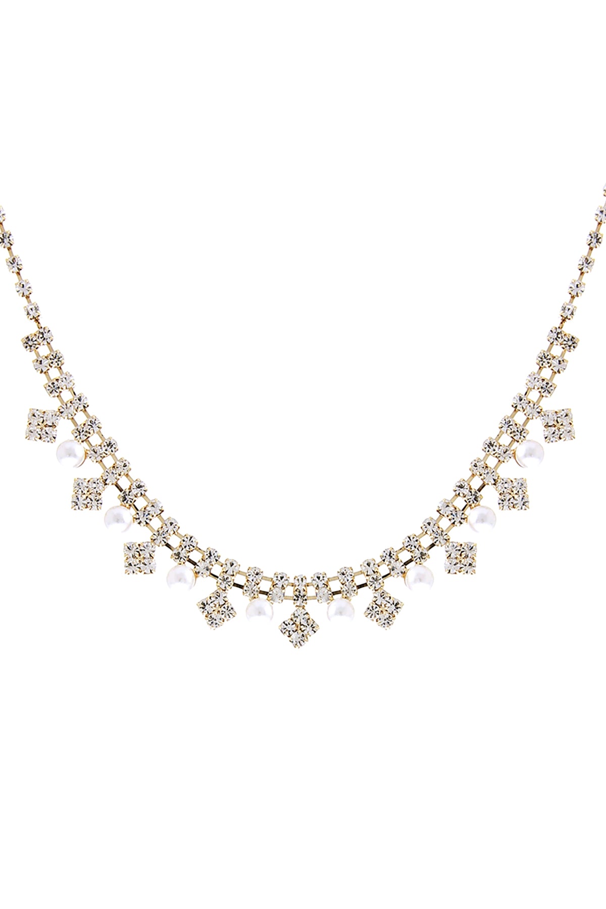 Bridal Pearl Rhinestone Necklace
