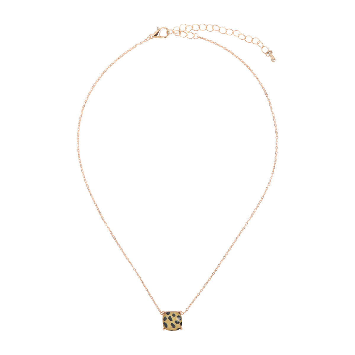 Cushion Cut Charm Necklace