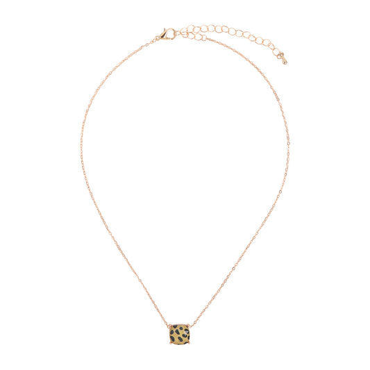 Cushion Cut Charm Necklace