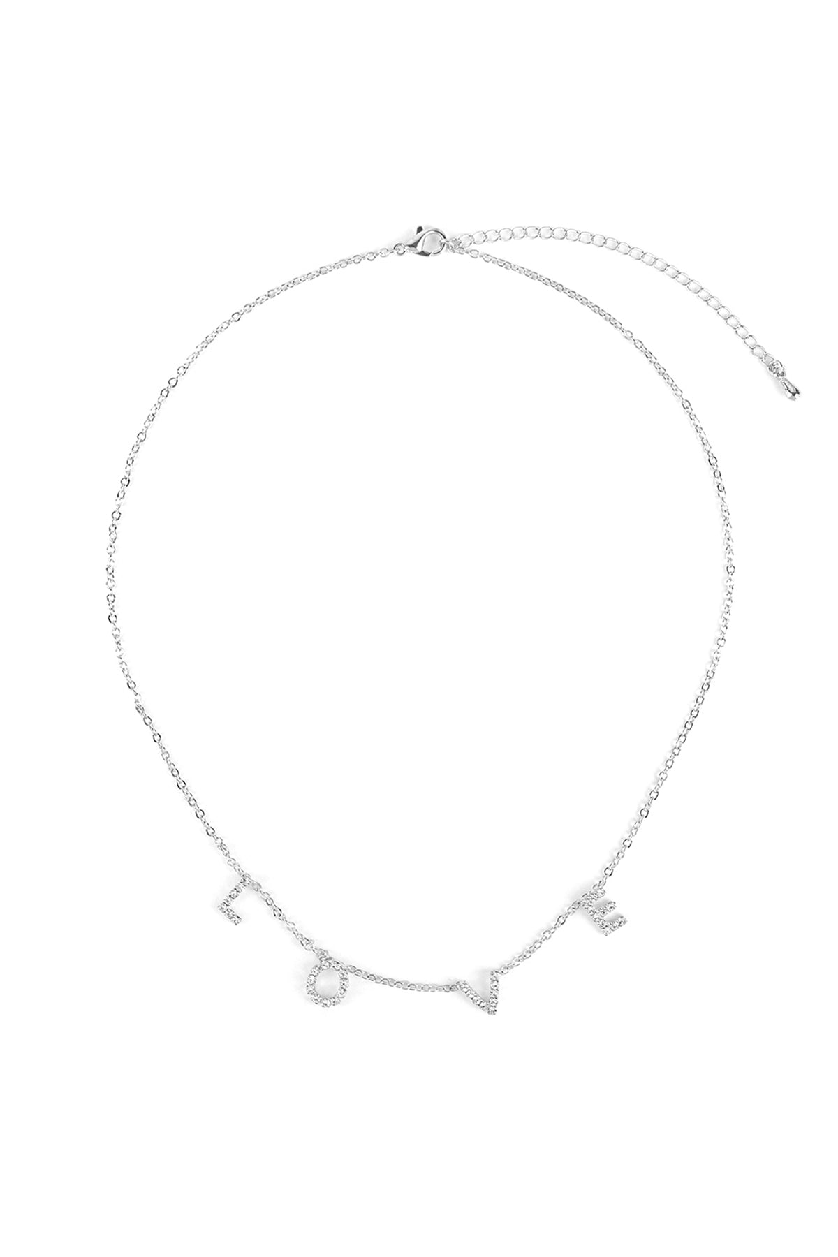 Rhinestone Love Inspiration Necklace