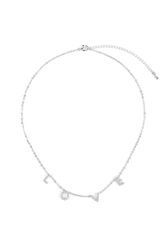 Rhinestone Love Inspiration Necklace