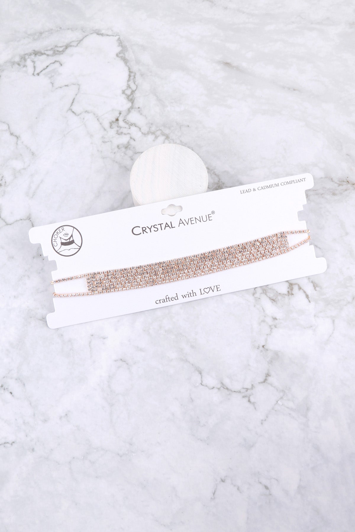 7 Line Rhinestone Choker/Collar Necklace