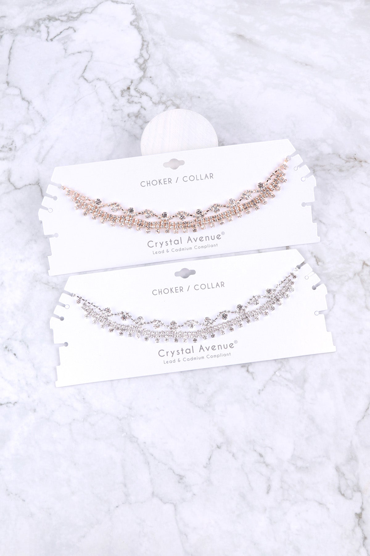 Rhinestone Lace Choker Collar Necklace