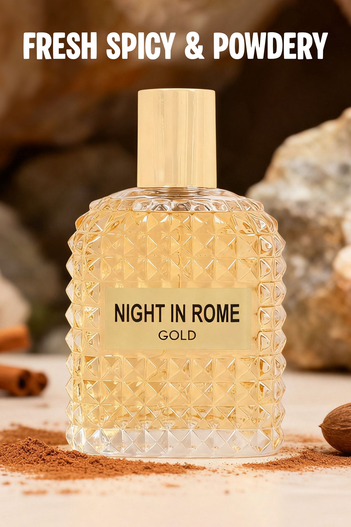 Night In Rome Gold Spray Perfume Eau D Parfum For Men 100ML/3.3FL.OZ.