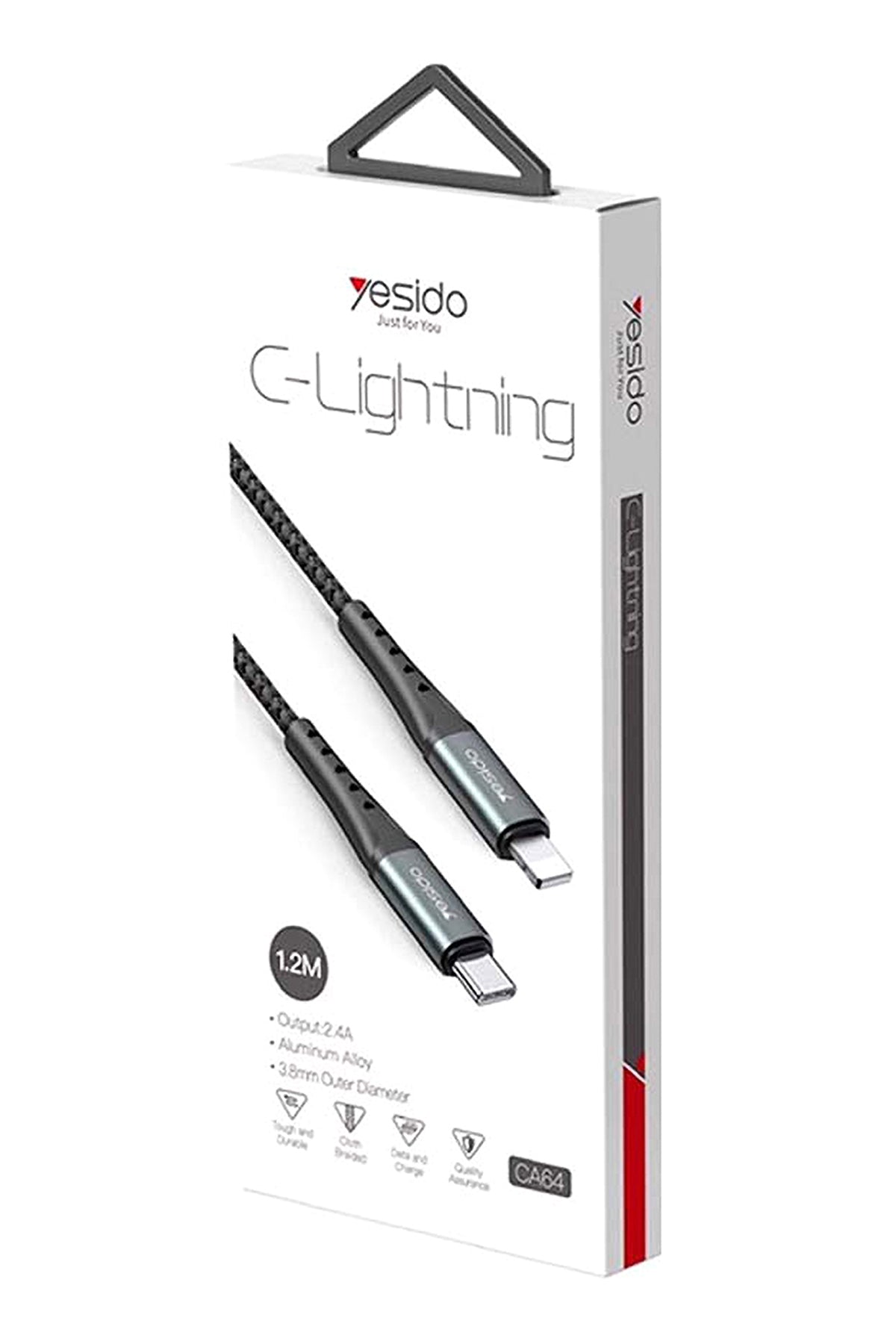Yesido Type C To Lightning Cable (CA64) Black