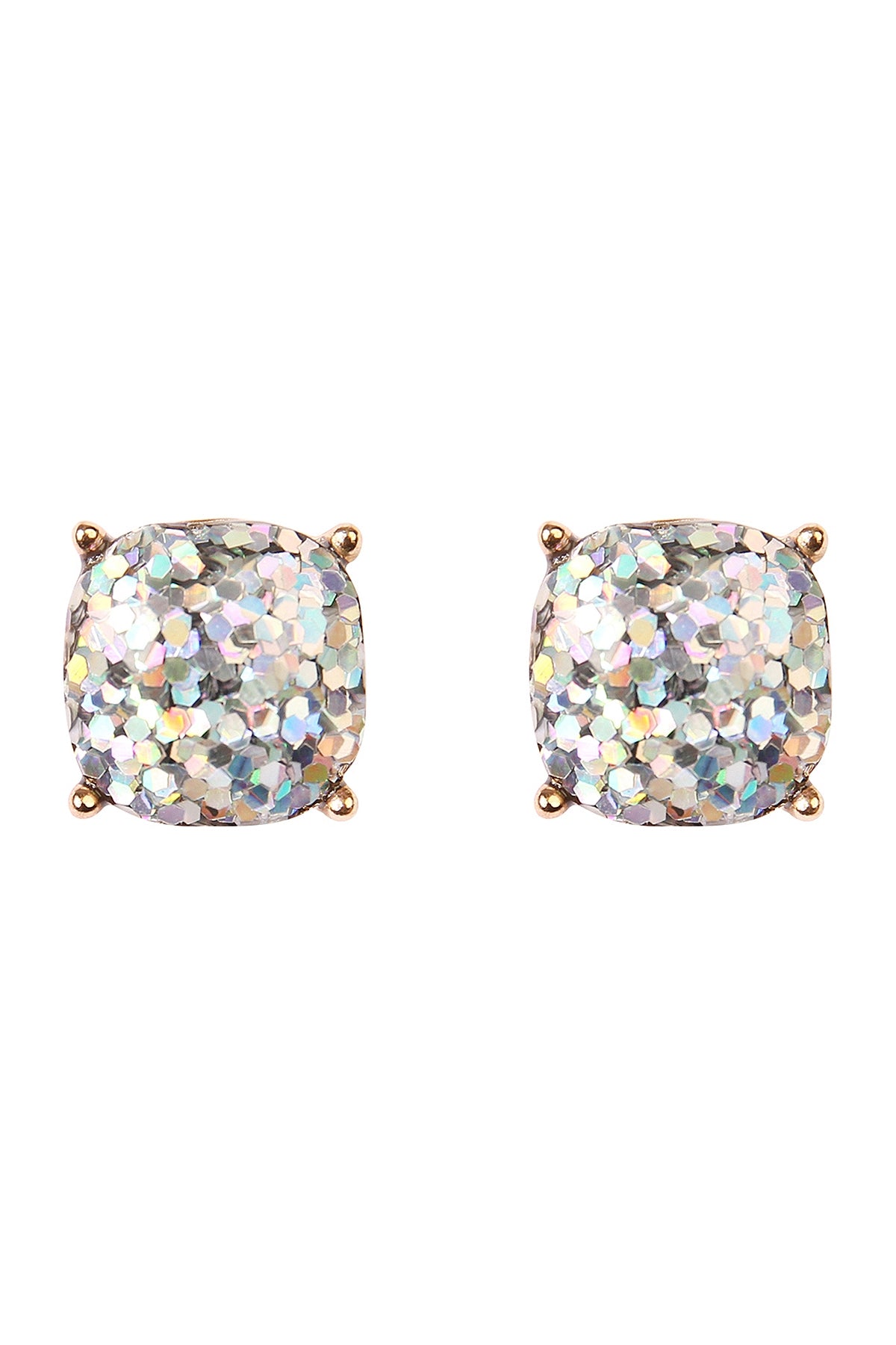 Cushion Glitter Earrings