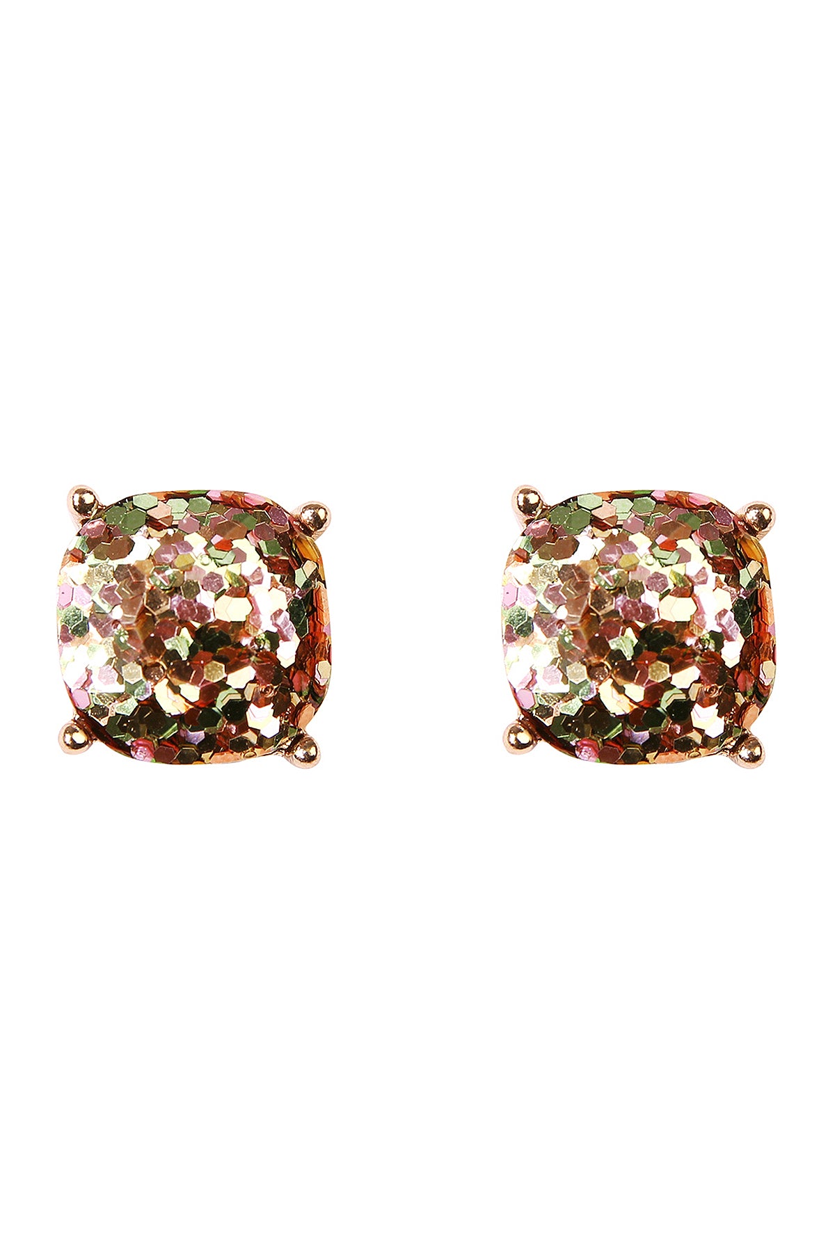 Cushion Glitter Earrings