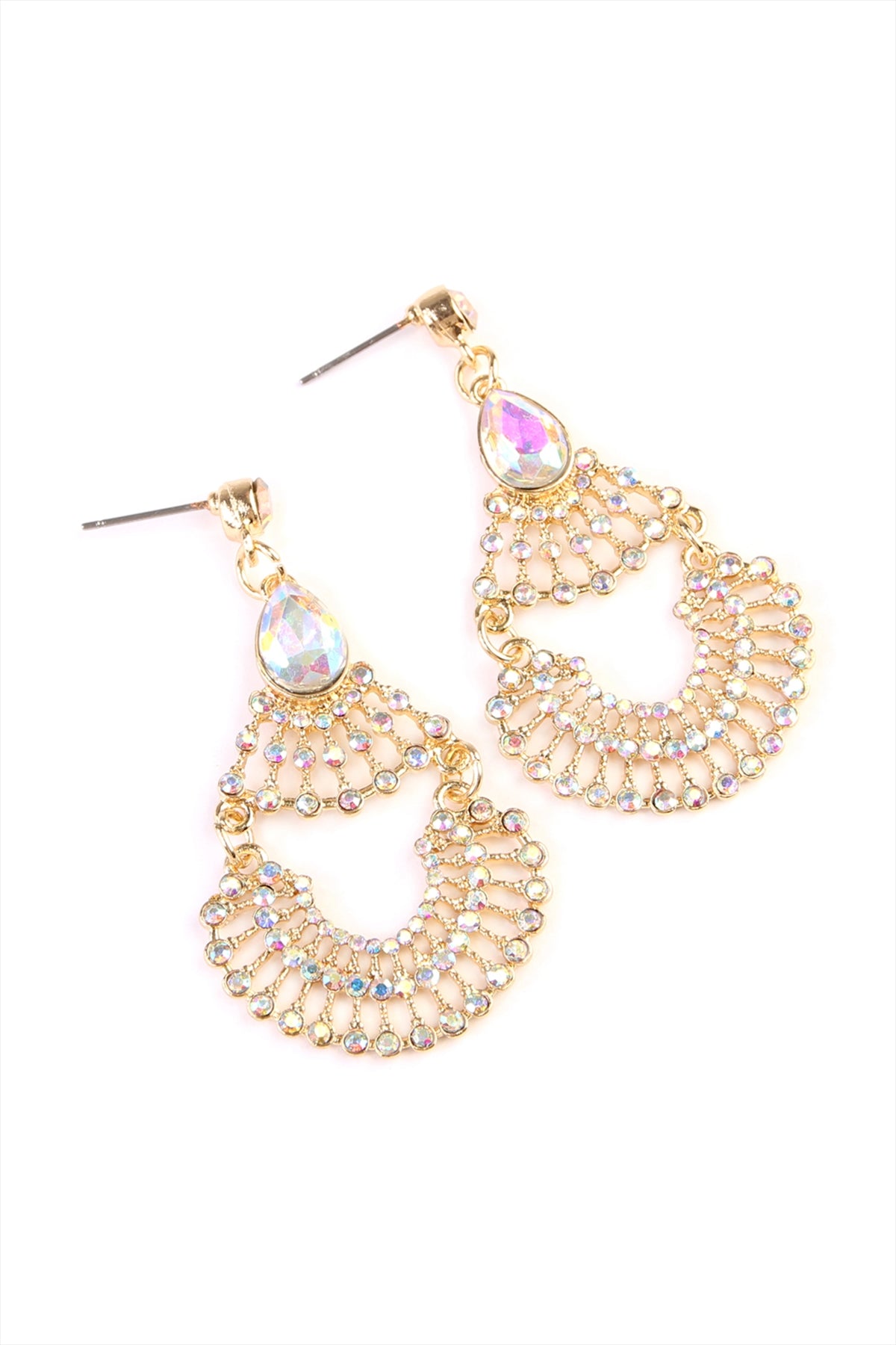 Double Teardrop Post Earrings