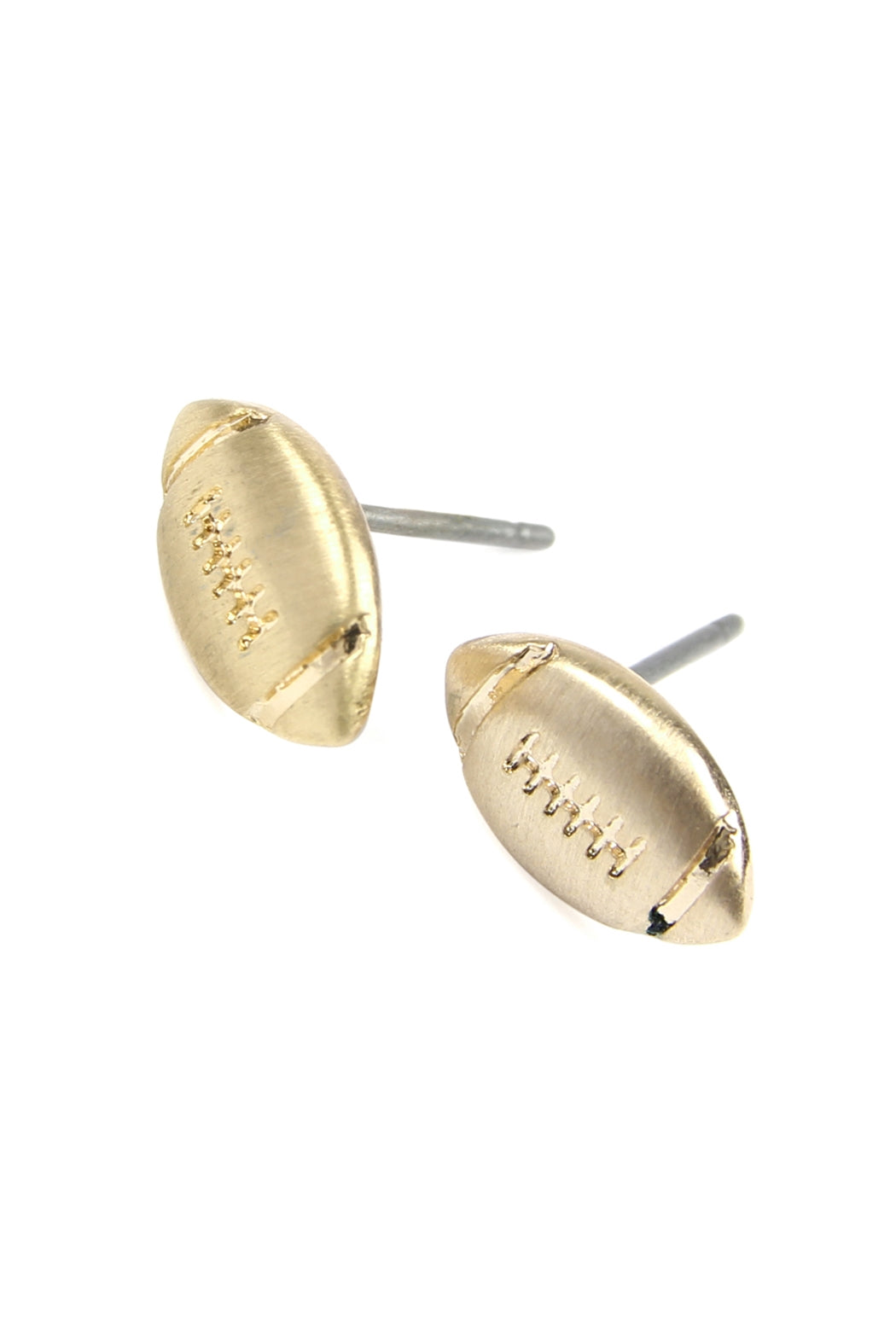 Simple Football Matte Earrings