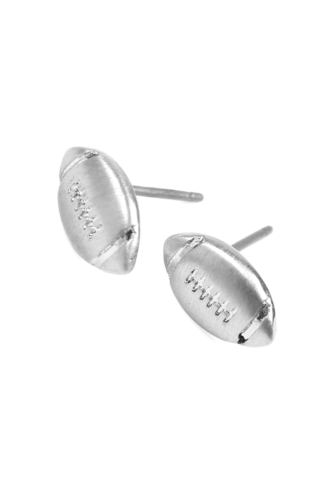 Simple Football Matte Earrings