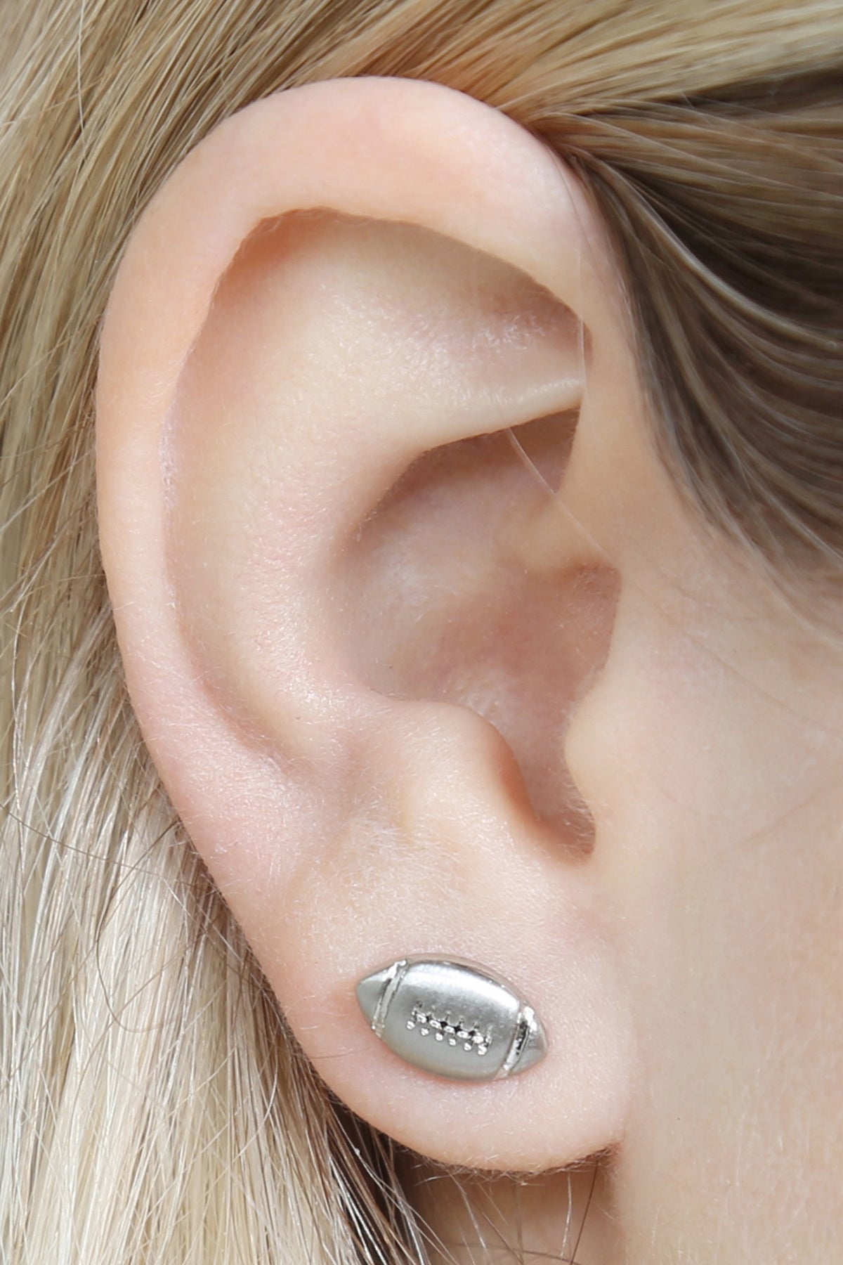 Simple Football Matte Earrings
