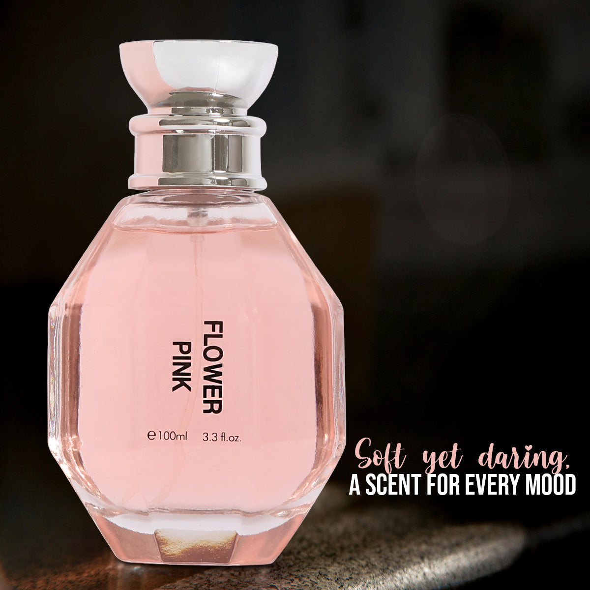 Flower Pink Spray Perfume Eau De Parfum For Women - 100ML/3.3 FL.OZ.