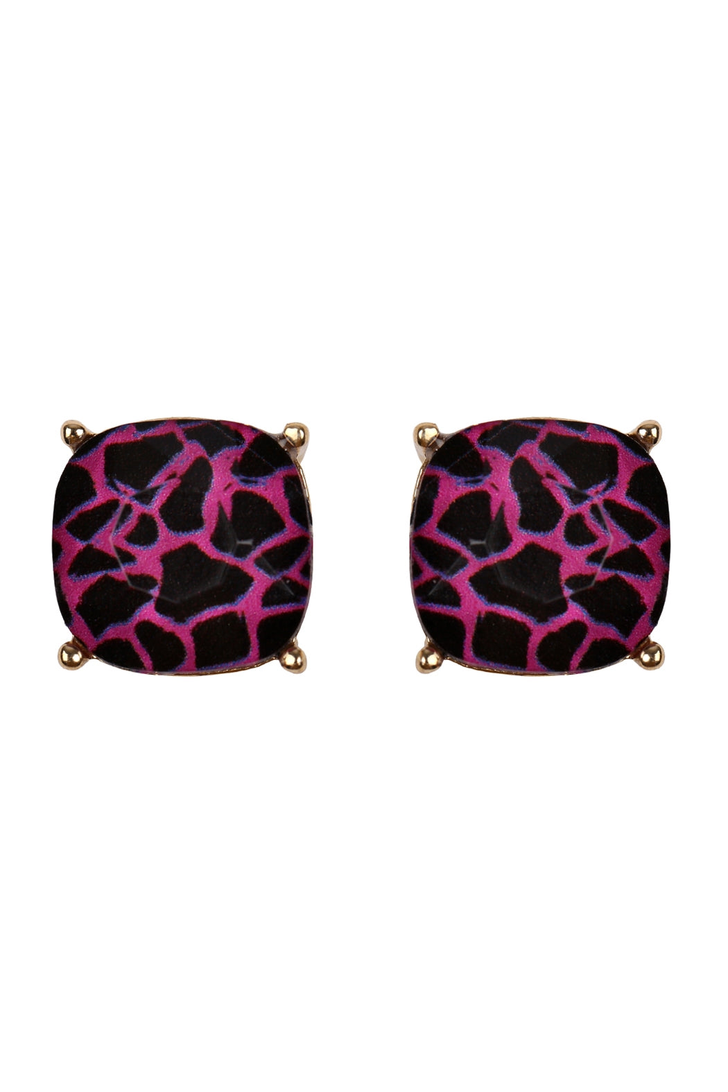 G 12mm Cushion Cut Post Earrings