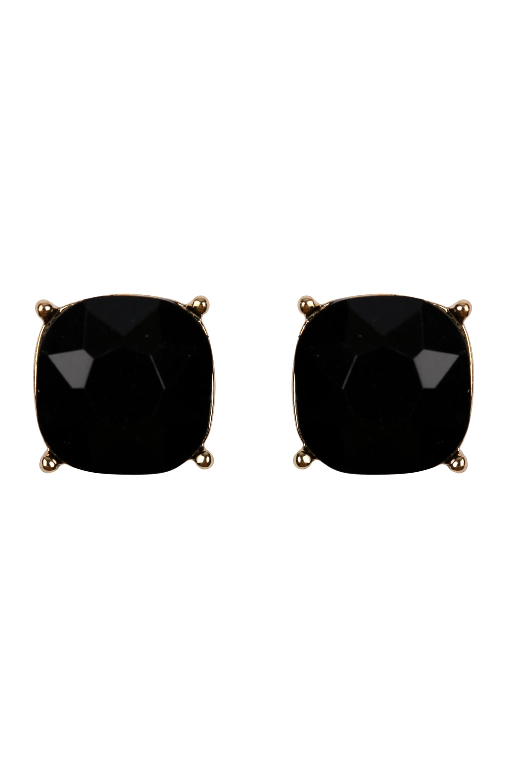 G 12mm Cushion Cut Post Earrings