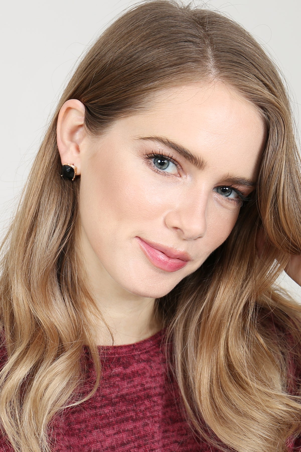 G 12mm Cushion Cut Post Earrings
