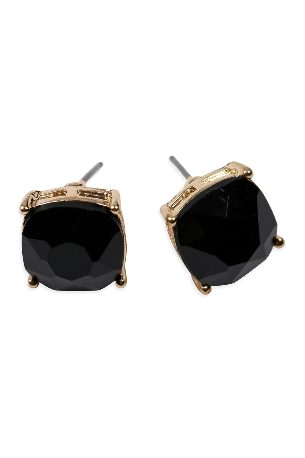 G 12mm Cushion Cut Post Earrings