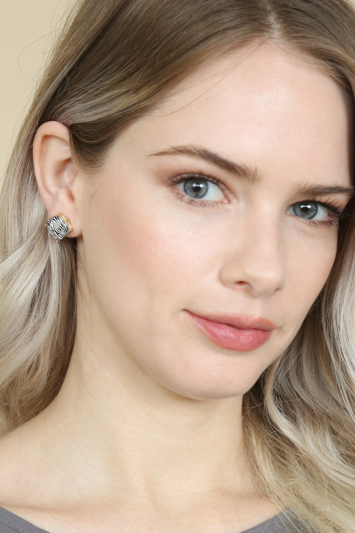 G 12mm Cushion Cut Post Earrings