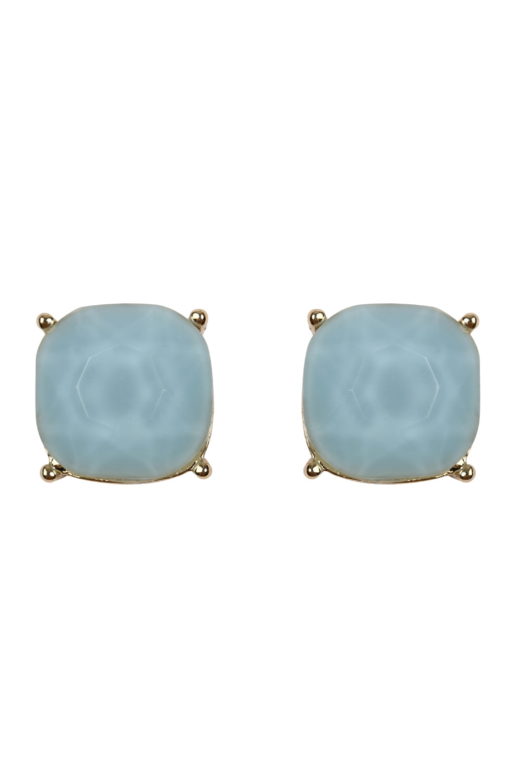 G 12mm Cushion Cut Post Earrings