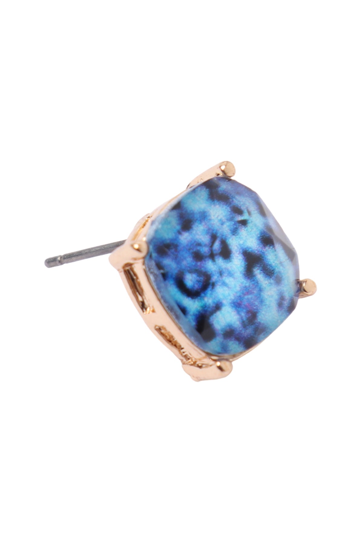 G 12mm Cushion Cut Post Earrings