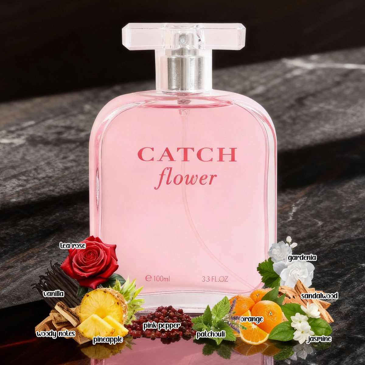 Catch Flower Spray Perfume  Eau De Parfum For Women - 100ML/3.4FL.OZ.