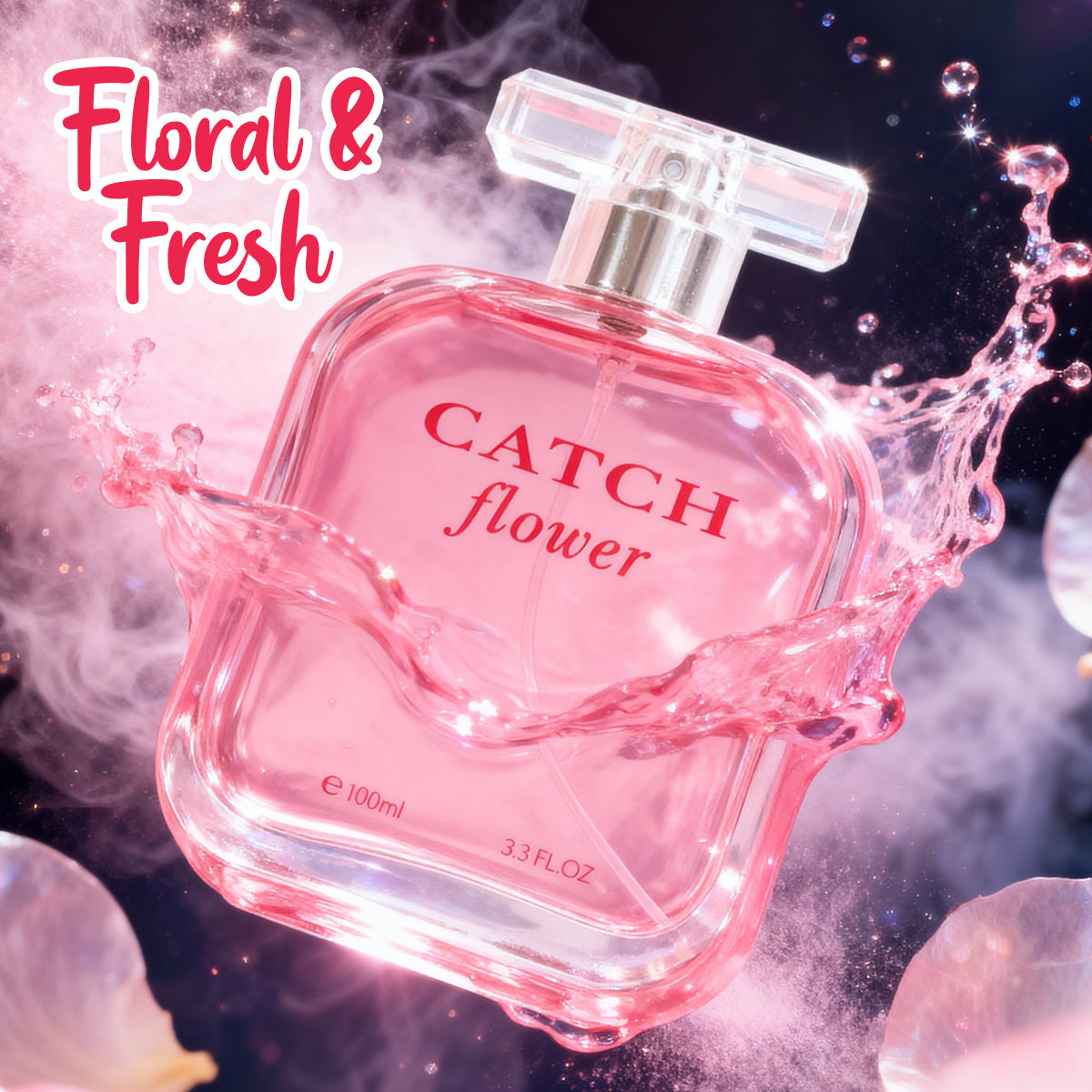 Catch Flower Spray Perfume  Eau De Parfum For Women - 100ML/3.4FL.OZ.