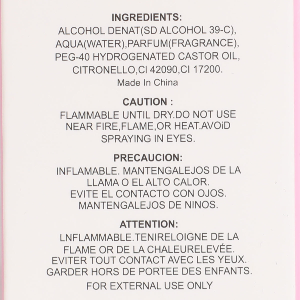 Charm Spray Perfume Eau De Parfum For Women - 100ML/3.3 FL. OZ.