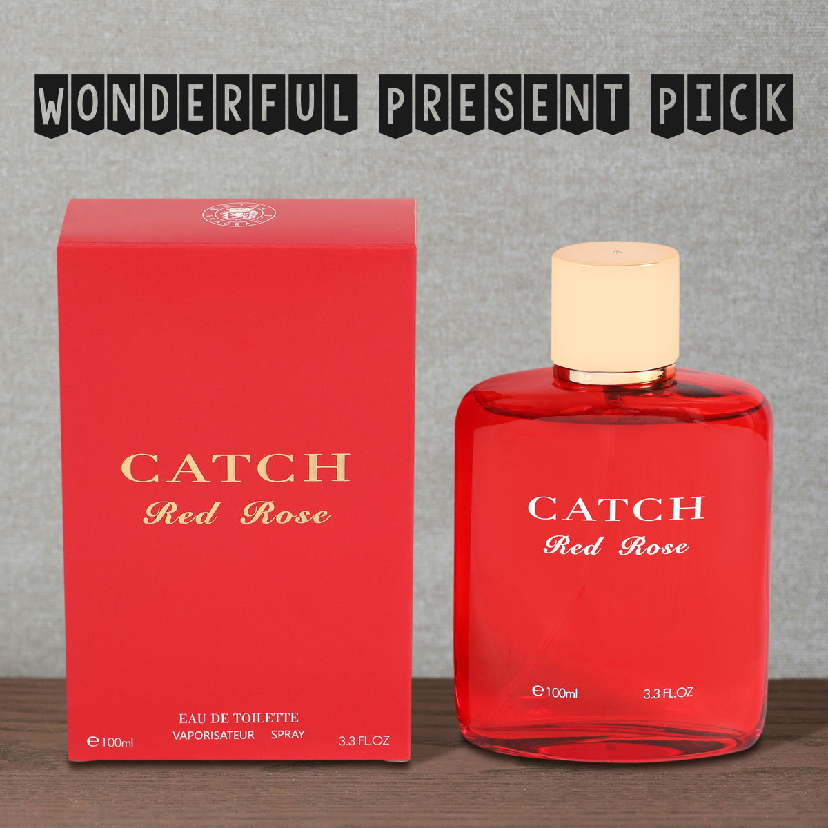 Catch Red Rose Spray Perfume Eau De Toilette For Women - 100ML/3.3 FL.OZ.