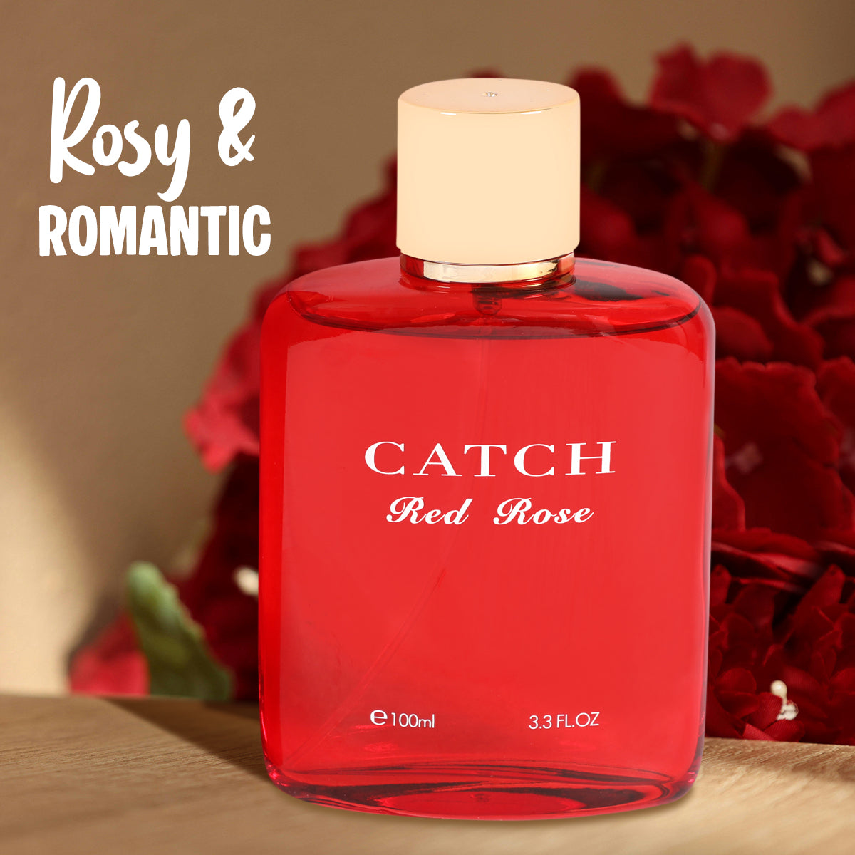 Catch Red Rose Spray Perfume Eau De Toilette For Women - 100ML/3.3 FL.OZ.