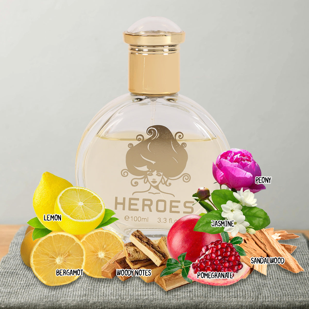Heroes Spray Perfume Eau De Parfum For Women - 100ML/3.3 FL.OZ.