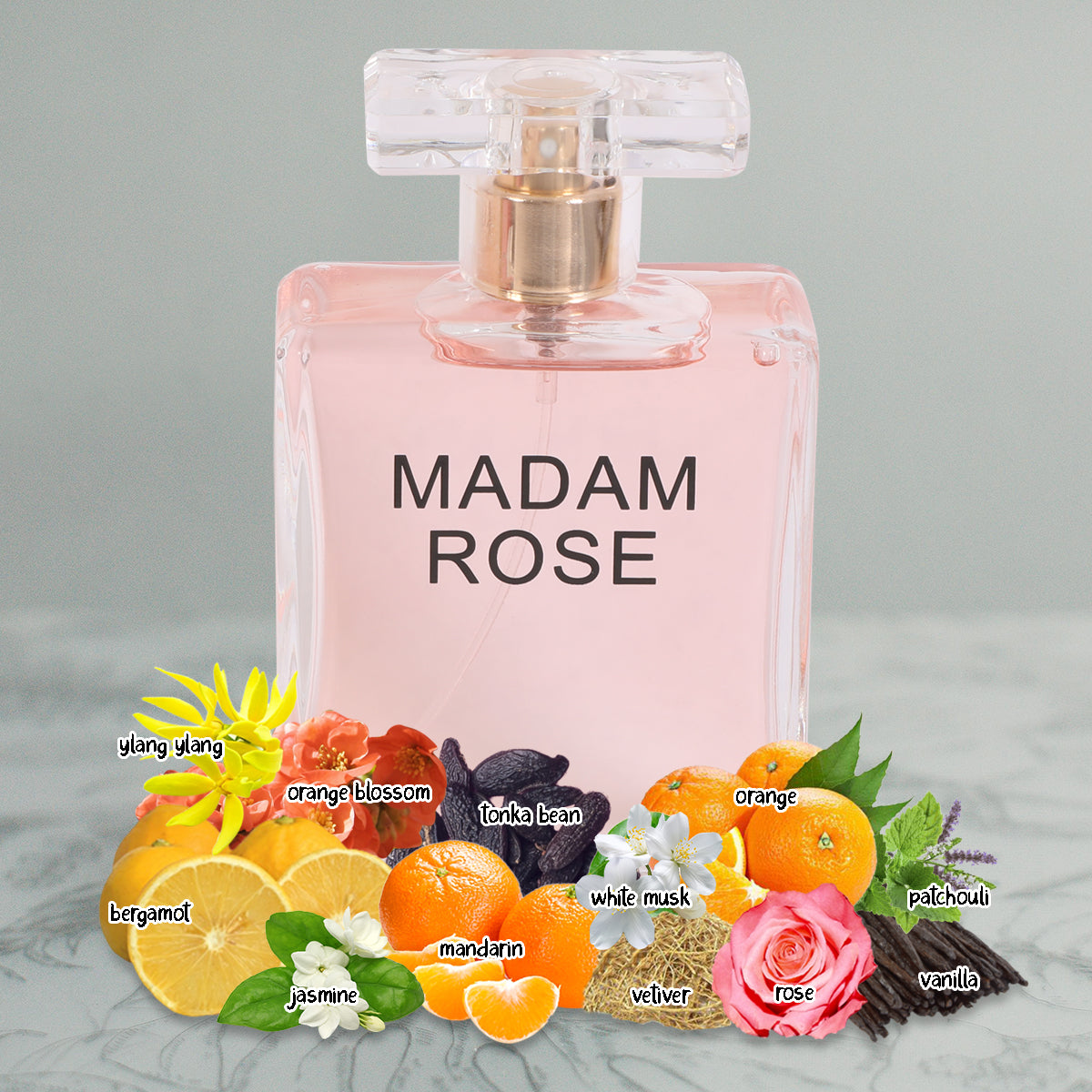 Madam Rose Spray Perfume Eau De Parfum For Women - 100ML/3.3 FL. OZ.
