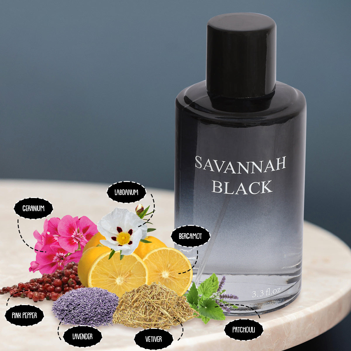 Savannah Black Spray Cologne Eau De Toilette For Men - 100ML/3.3 FL.OZ.