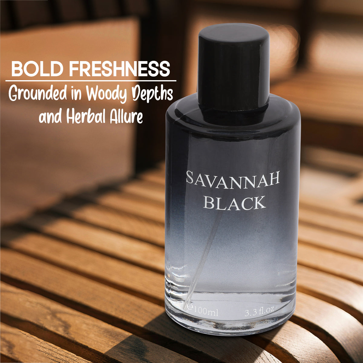 Savannah Black Spray Cologne Eau De Toilette For Men - 100ML/3.3 FL.OZ.