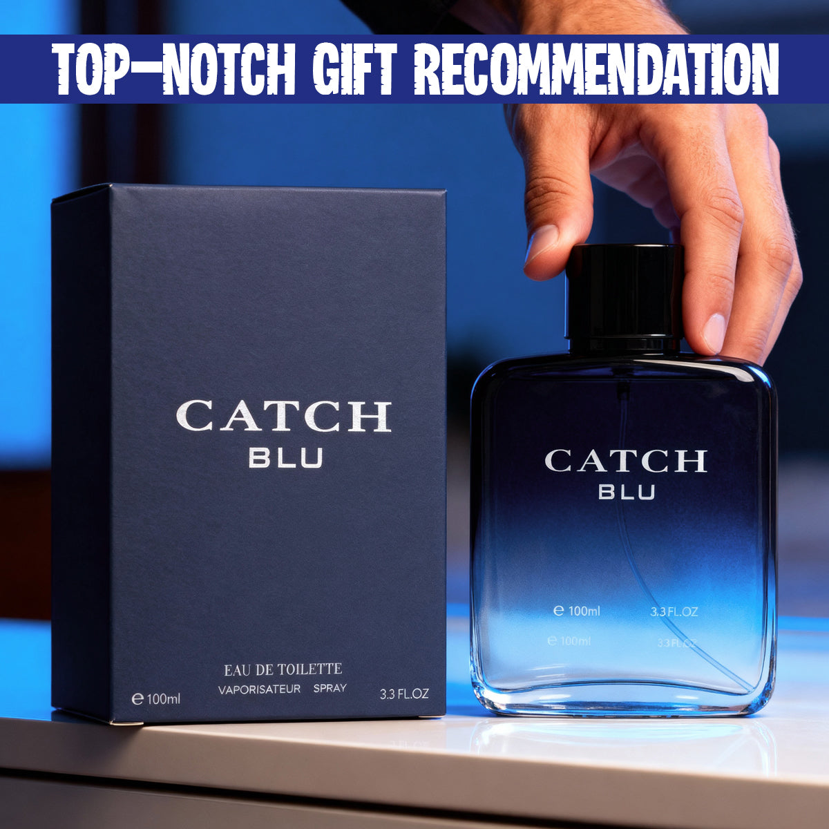 Catch Blue Spray Perfume Eau De Toilette For Men - 100ML/3.3 FL.OZ.