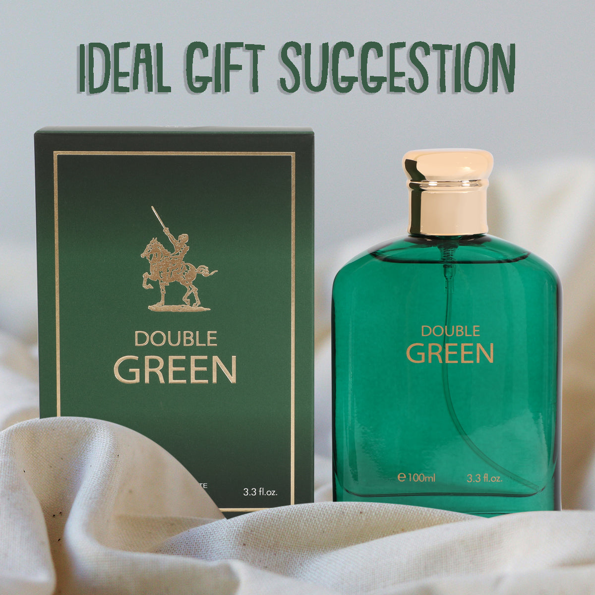 Double Green Spray Cologne Eau De Toilette For Men - 100ML/3.3 FL.OZ.
