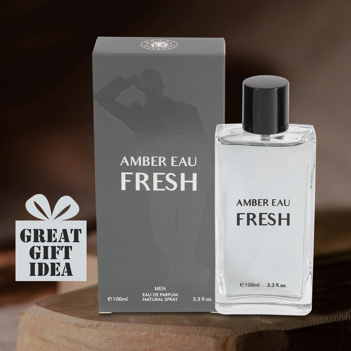 Amber Eau Fresh Spray Cologne Eau De Parfum For Men - 100ML/3.3 FL.OZ.