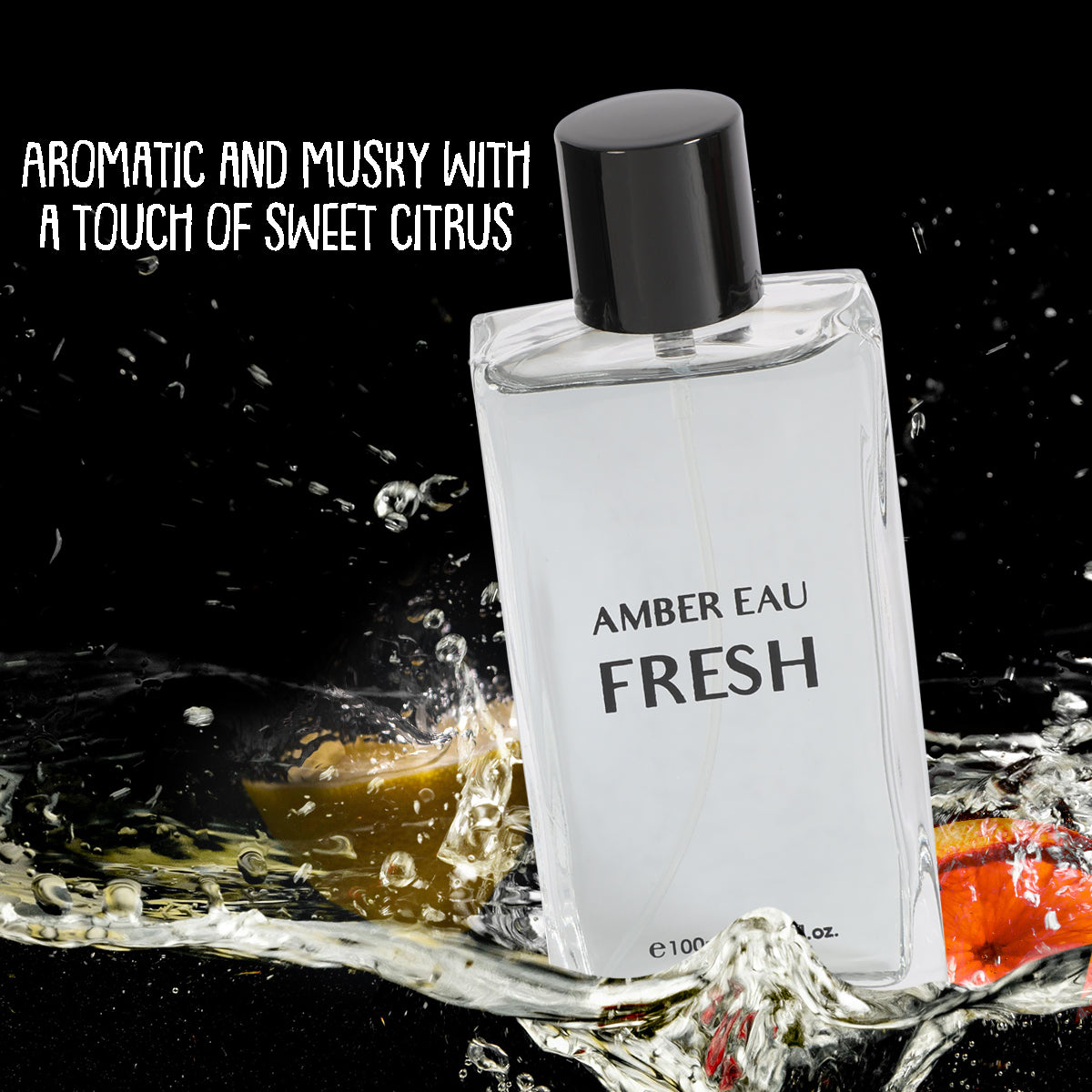 Amber Eau Fresh Spray Cologne Eau De Parfum For Men - 100ML/3.3 FL.OZ.
