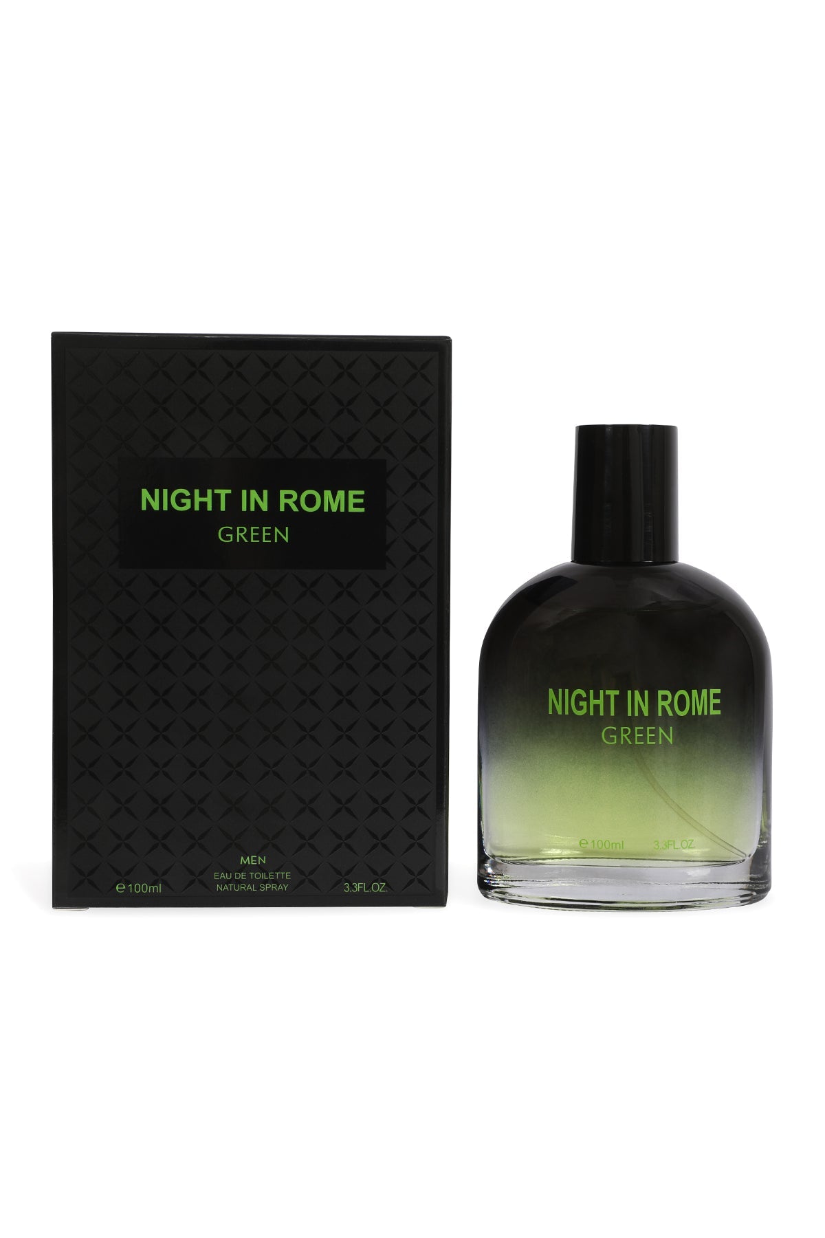 Night In Rome Green Spray Cologne Eau De Toilette For Men - 100ML/3.3 FL.OZ.