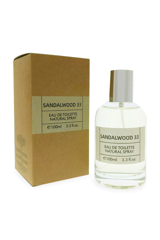 Sandalwood 33 Spray Perfume Eau De Toilette For Men & Women - 90ML/3.0FL.OZ.