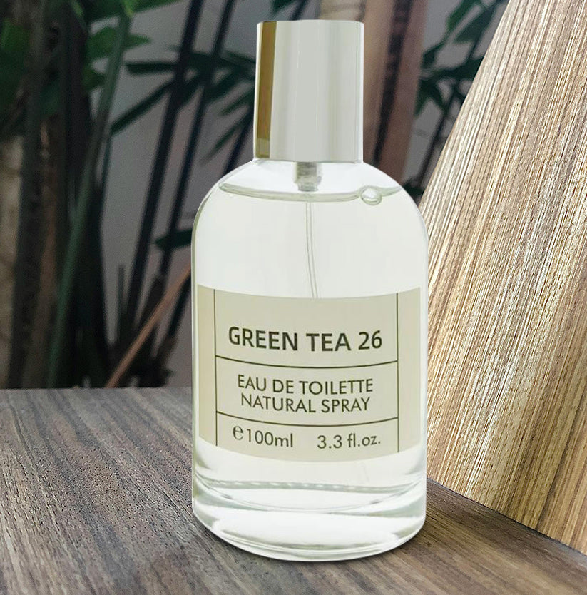 Green Tea 26 Spray Perfume Eau De Toilette For Men & Women - 100ML/3.3 FL.OZ.