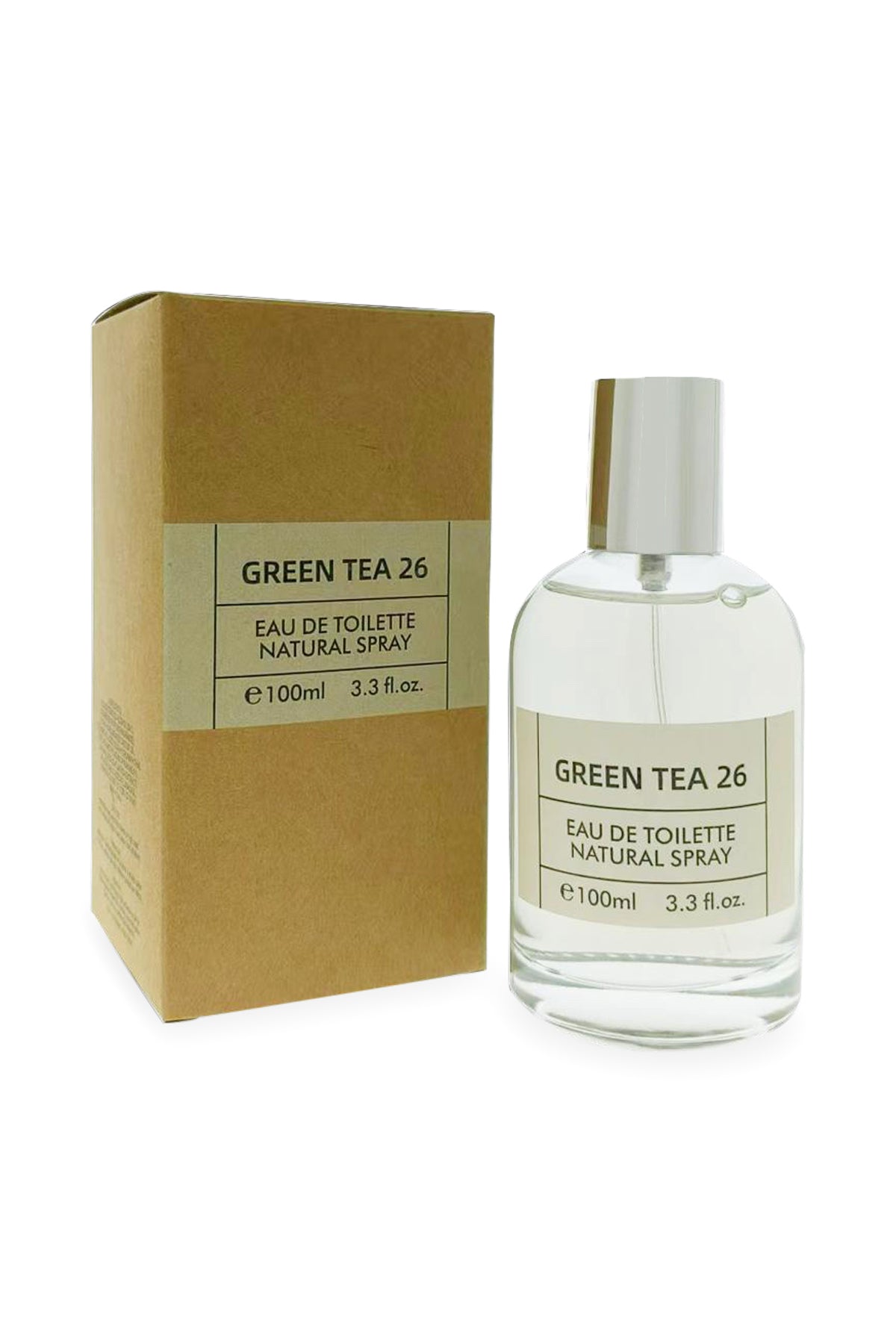 Green Tea 26 Spray Perfume Eau De Toilette For Men & Women - 100ML/3.3 FL.OZ.
