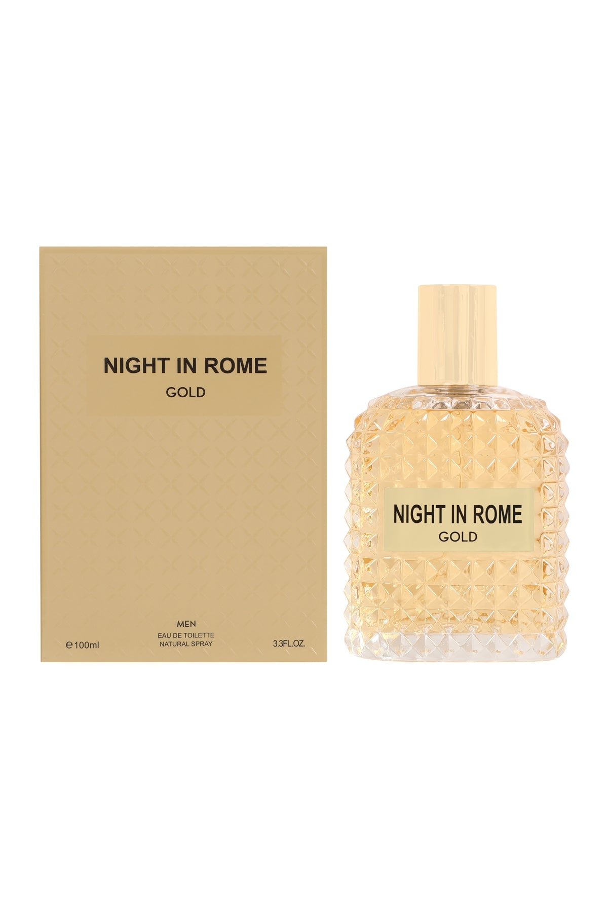 Night In Rome Gold Spray Perfume Eau D Parfum For Men 100ML/3.3FL.OZ.