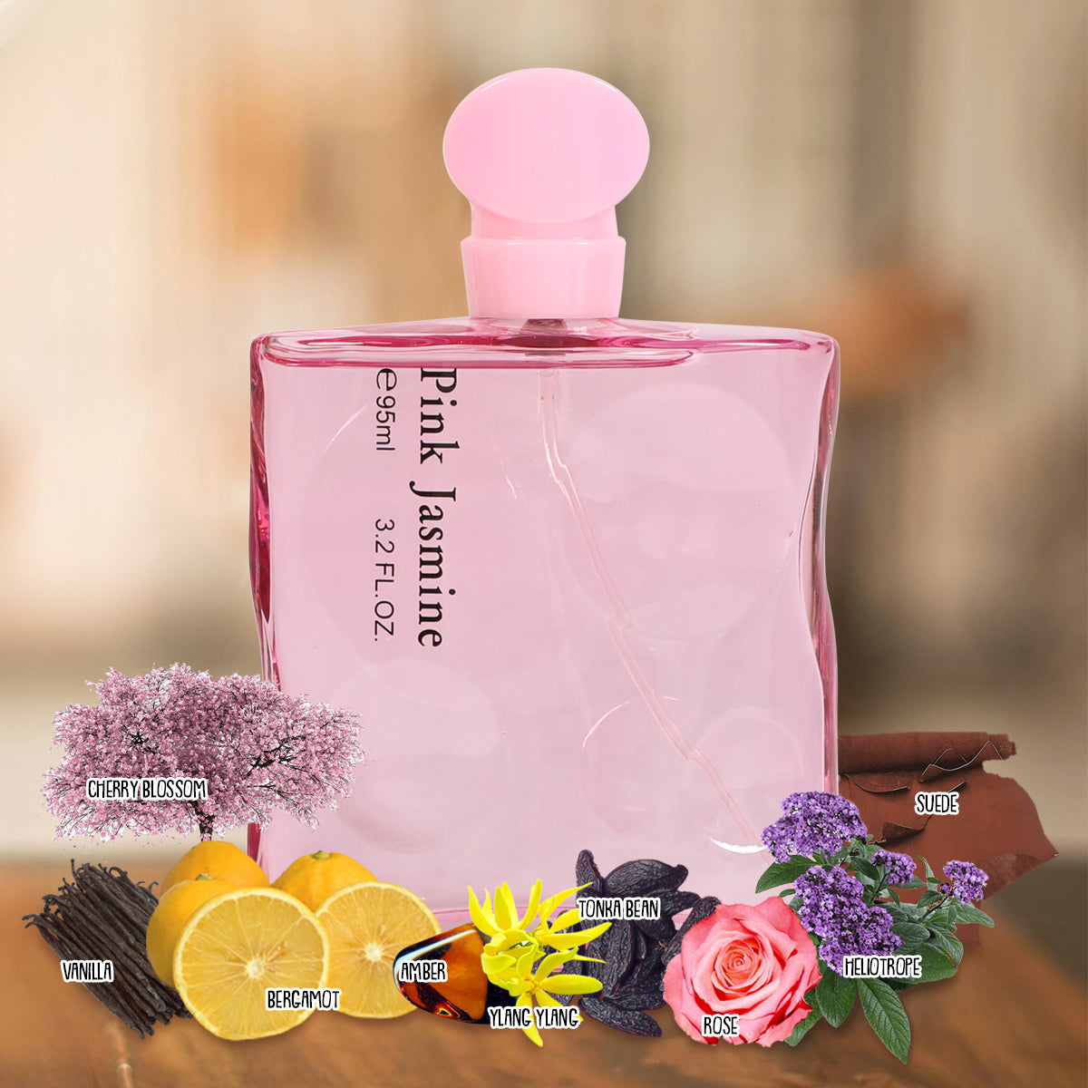 Pink Jasmine Spray Perfume Eau De Parfum For Women - 95ML/3.2 FL.OZ./