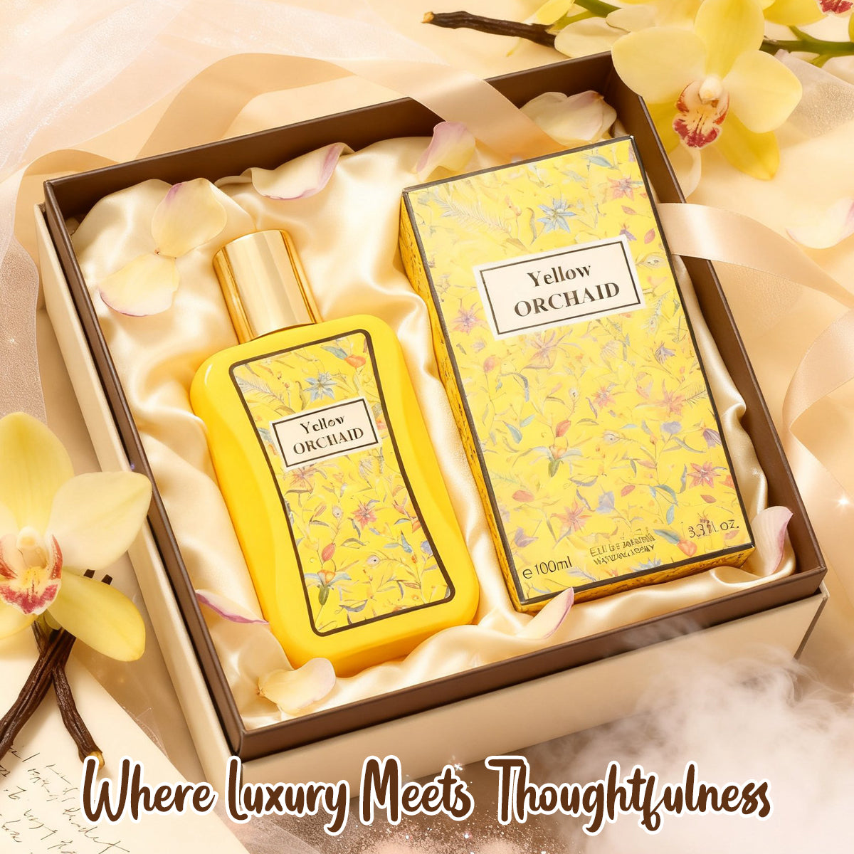 Yellow Orchaid Spray Perfume Eau De Parfum For Women - 100ML/3.3FL.OZ./3PCS