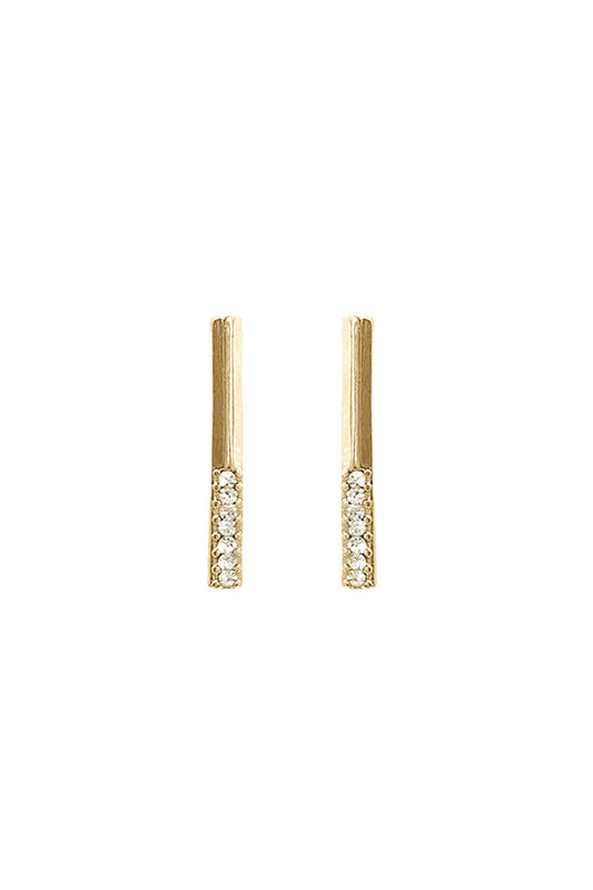 Seven Stone Bar Post Earrings