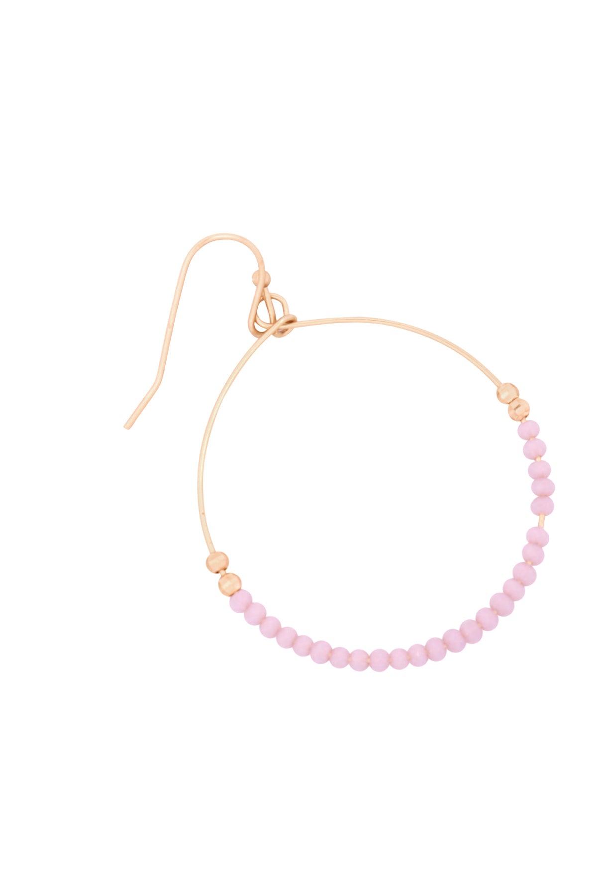 Glass Bead Round Earrings