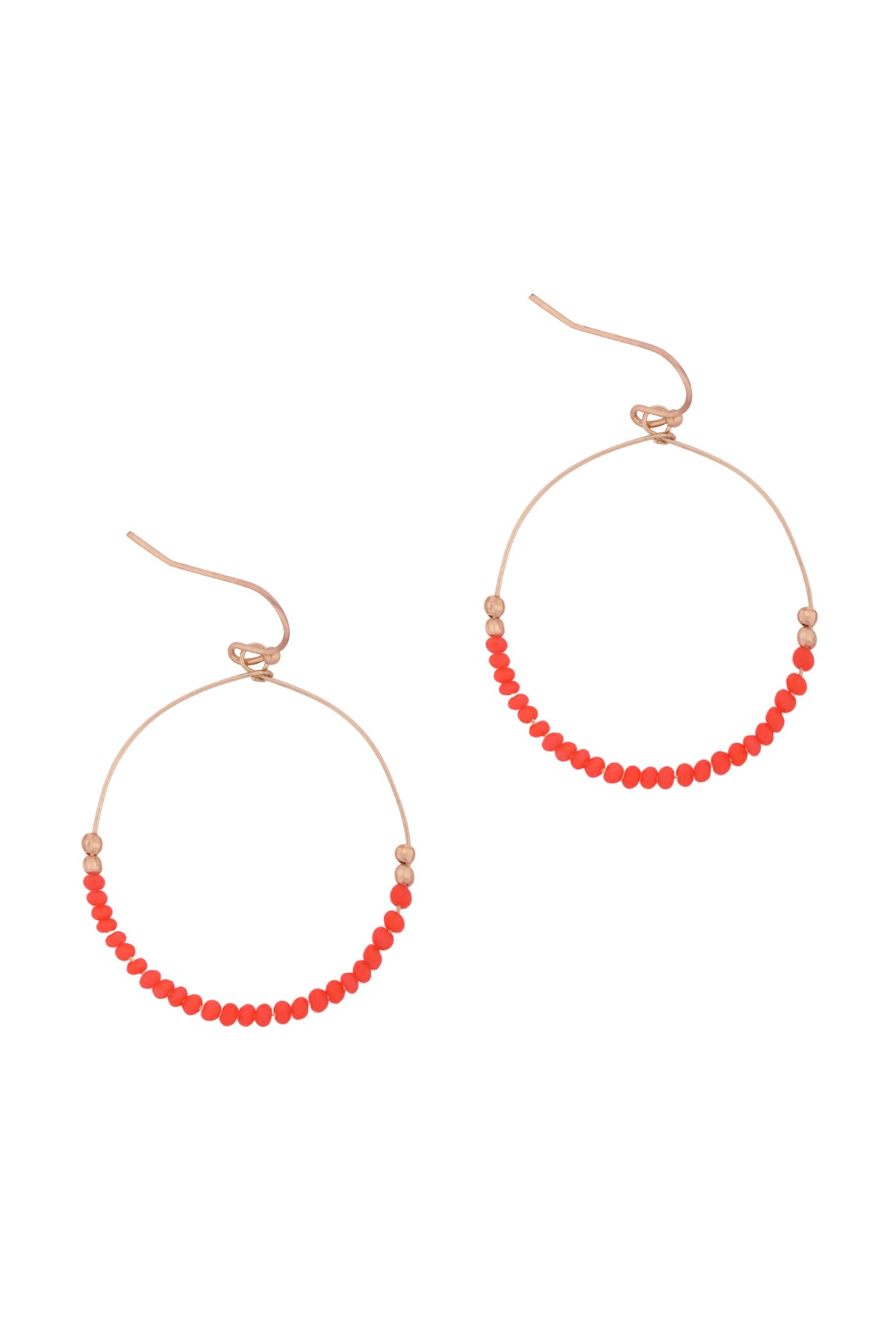 Glass Bead Round Earrings