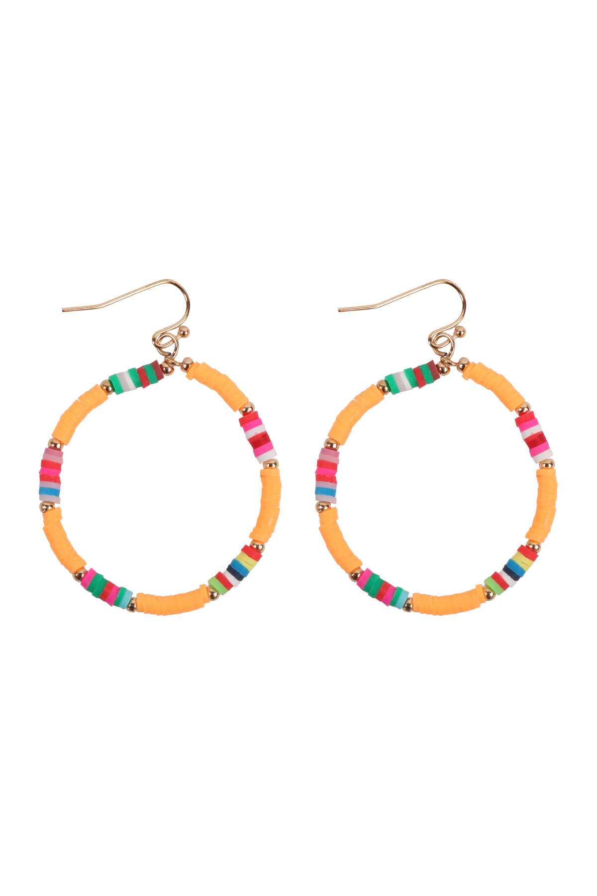 Rubber Disc Hook Earrings