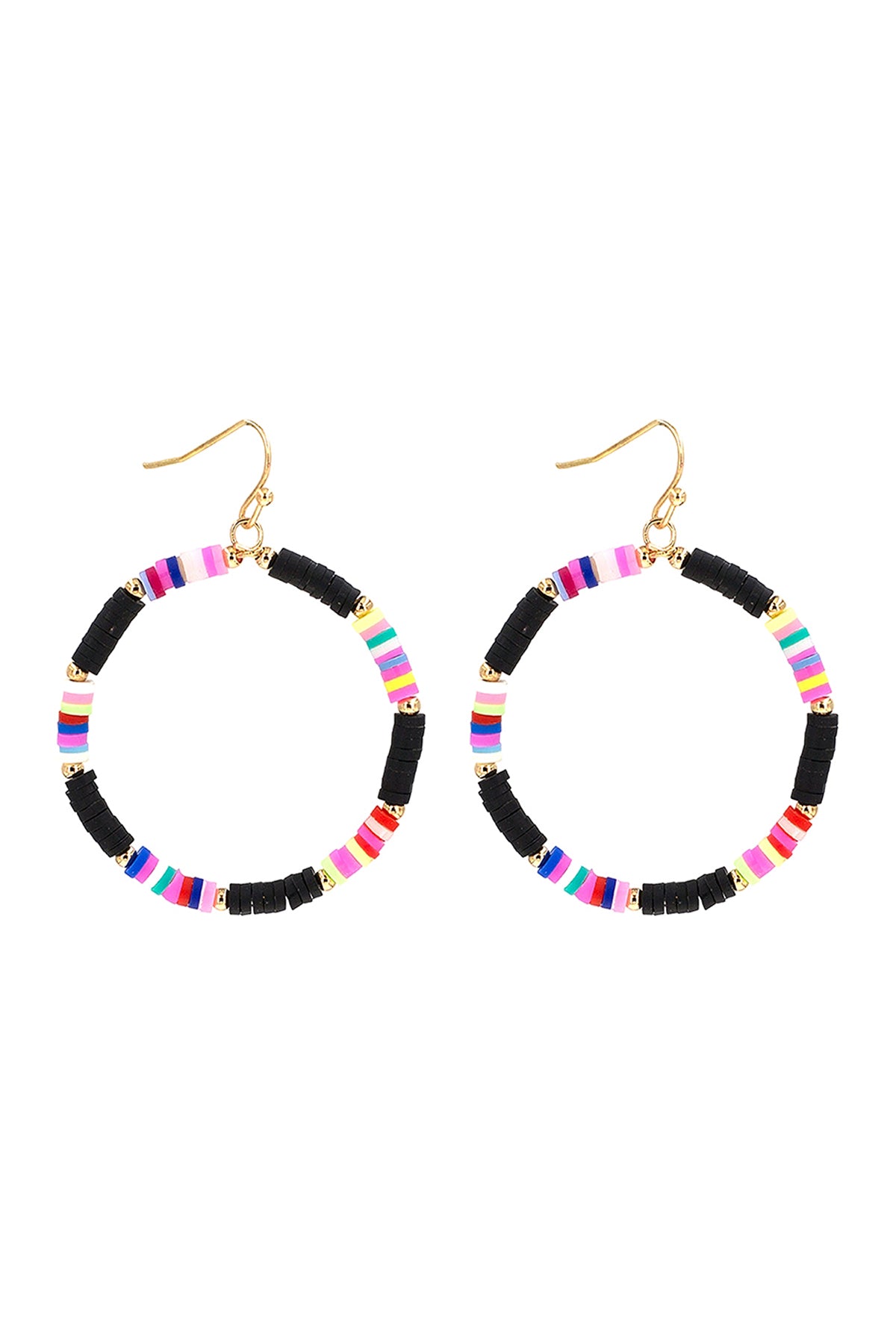 Rubber Disc Hook Earrings
